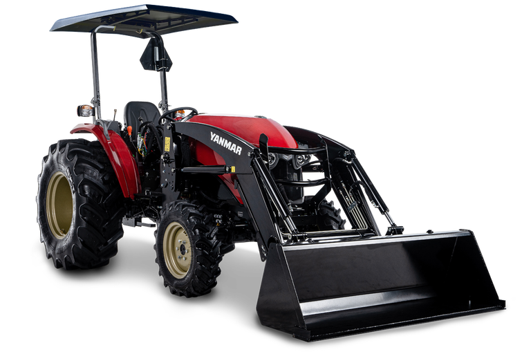 YM359 with loader and canopy