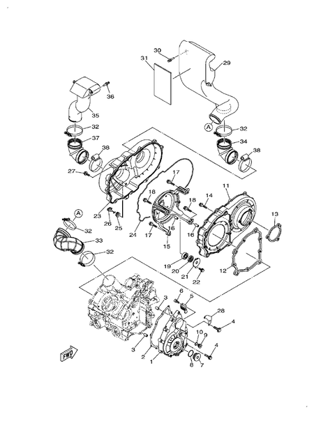 CRANKCASE COVER 1 (YU700G-RD(2022US))