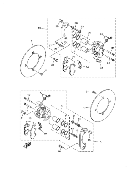 REAR BRAKE CALIPER (YU700G-RD(2022US))