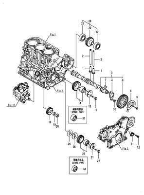 CAMSHAFT & DRIVING GEAR (3TNV88C-DSA) CAMSHAFT & DRIVING GEAR (3TNV88C-DSA)