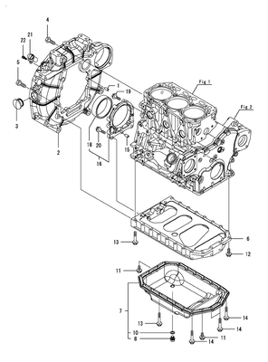 FLYWHEEL HOUSING & OIL SUMP (3TNV88C-KRNSQ)