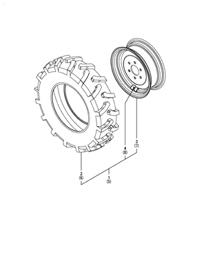 FRONT WHEEL TIRE(210/95R16) (YM342A)