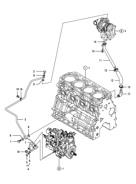 LUB.OIL LINE (4TNV84T-BGKL)