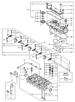 CYLINDER HEAD & BONNET (3TNM68-AMW) CYLINDER HEAD & BONNET (3TNM68-AMW)
