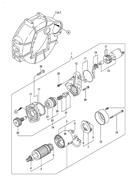 STARTING MOTOR (4TNV84T-BMIRD)