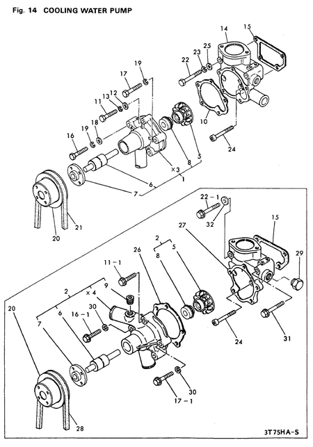 COOLING WATER PUMP (3T75HA) COOLING WATER PUMP (3T75HA)