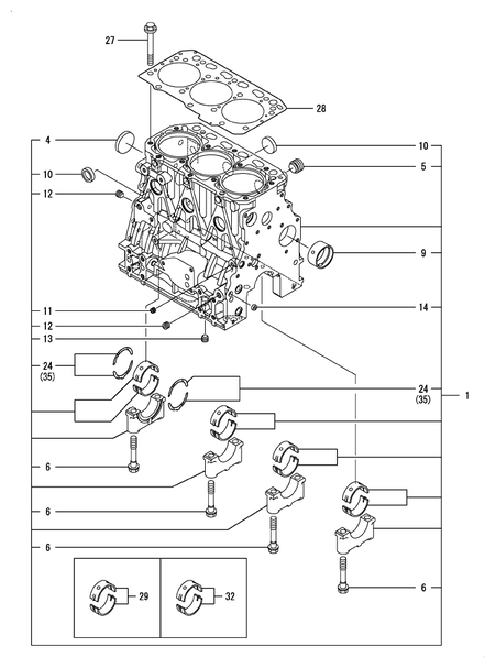 CYLINDER BLOCK (3TNV88C-DTR4)