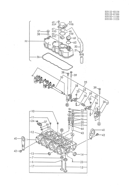 CYLINDER HEAD & BONNET (3TN84TL-RTBZ)