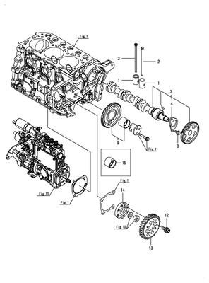 CAMSHAFT & DRIVING GEAR (3TNM74F-SACVS)