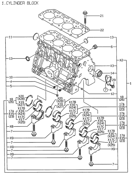 CYLINDER BLOCK (4TNE84T-EKRV) CYLINDER BLOCK (4TNE84T-EKRV)