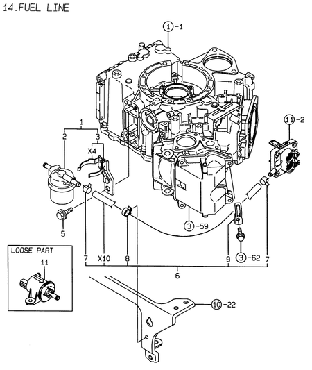 FUEL LINE (2V78C-DXCA)