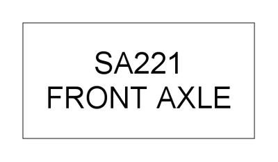 FRONT AXLE (SA221)
