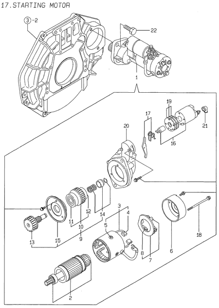 STARTING MOTOR (4TNE94-SF)