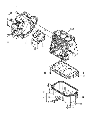 FLYWHEEL HOUSING & OIL SUMP (3TNV88C-DSA) FLYWHEEL HOUSING & OIL SUMP (3TNV88C-DSA)
