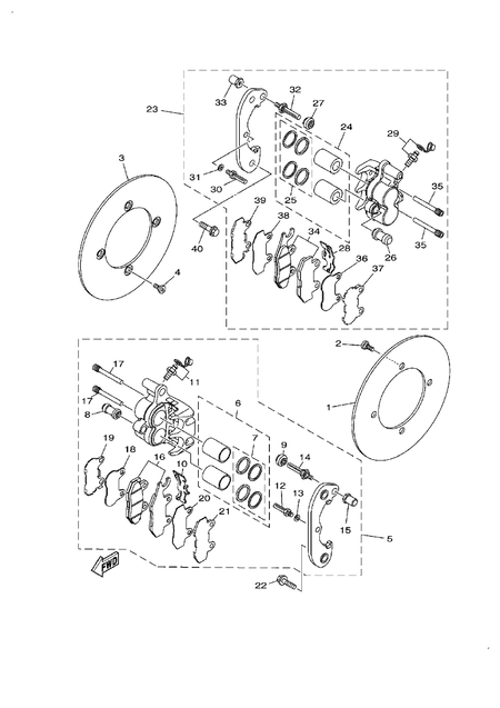 REAR BRAKE CALIPER (YU700G-RD(2022US))