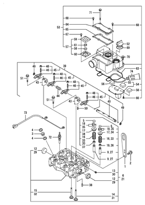 CYLINDER HEAD & BONNET (2TNV70-HGE) CYLINDER HEAD & BONNET (2TNV70-HGE)