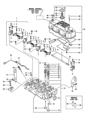 CYLINDER HEAD & BONNET (3TNV88-BNRG3H)