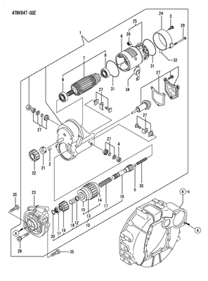 STARTER MOTOR (4TNV84T-DSA2)