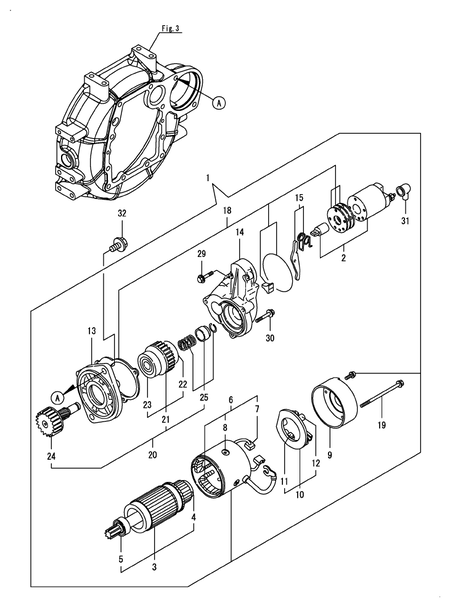 STARTER MOTOR (3TNV88F-EPMBA) STARTER MOTOR (3TNV88F-EPMBA)