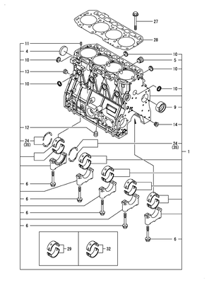 CYLINDER BLOCK (4TNV98C-NSA) CYLINDER BLOCK (4TNV98C-NSA)