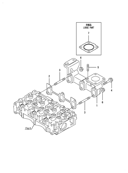 EXHAUST MANIFOLD (3TNV74F-SDSA)