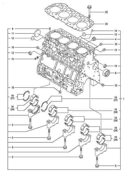 CYLINDER BLOCK (4TNV106TXTBL)