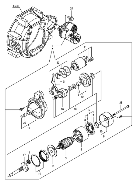 STARTER MOTOR (3TNV88F-EPMT)