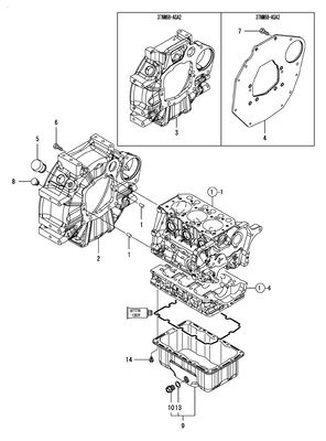 FLYWHEEL HOUSING & OIL SUMP (3TNM68-ASA) FLYWHEEL HOUSING & OIL SUMP (3TNM68-ASA)