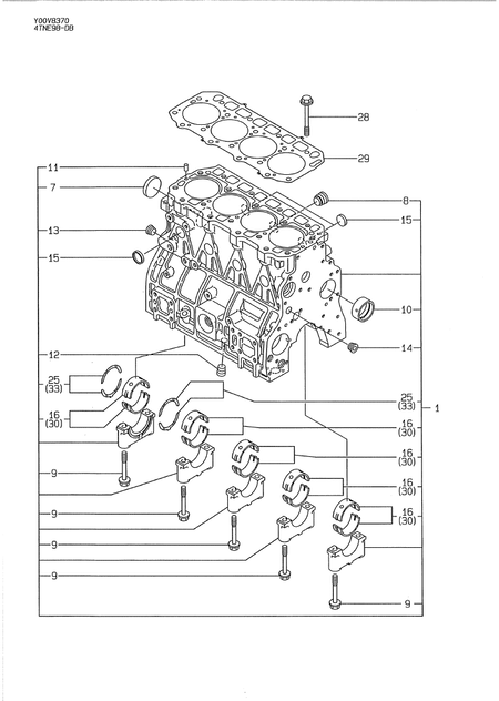 CYLINDER BLOCK (4TNE98-DB)