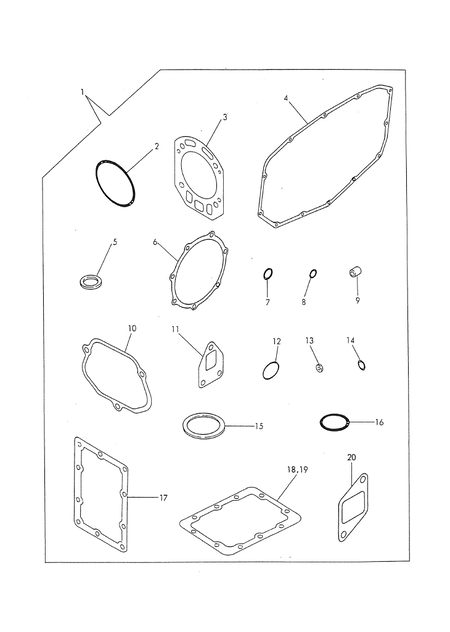 GASKET SET (OPTIONAL PARTS) (TF115-LT) GASKET SET (OPTIONAL PARTS) (TF115-LT)