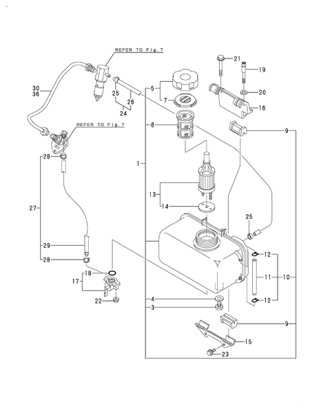 FUEL TANK & FUEL PIPE (L70AE-DEP4ST)