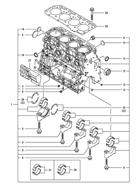 CYLINDER BLOCK (4TNV84T-GGF)