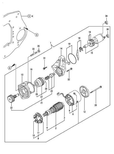 STARTING MOTOR (3TNV84T-GKL)