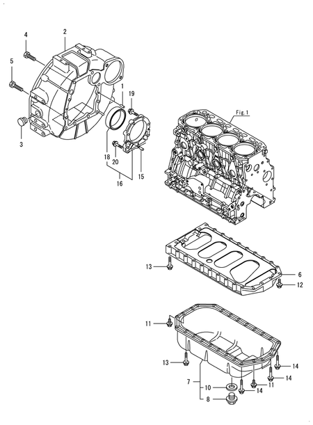 FLYWHEEL HOUSING & OIL SUMP (4TNV84T-BMDP) FLYWHEEL HOUSING & OIL SUMP (4TNV84T-BMDP)