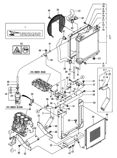 RADIATOR (4TNV88-GENE-A) RADIATOR (4TNV88-GENE-A)