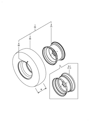 (58A)REAR WHEEL TIRE(R4) (SA324)