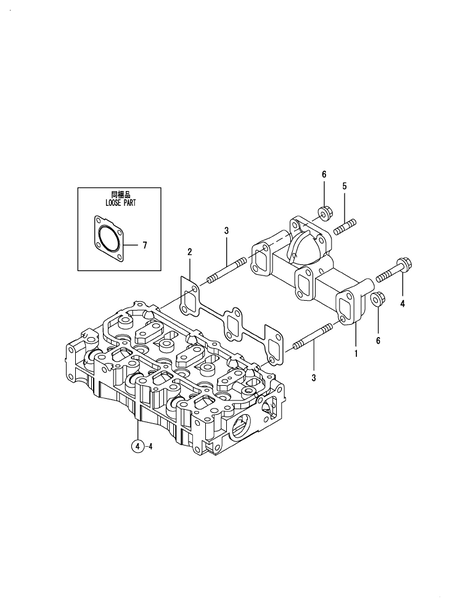 EXHAUST MANIFOLD (3TNM72-AMW)