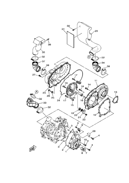 CRANKCASE COVER 1 (YU700G(2019US))