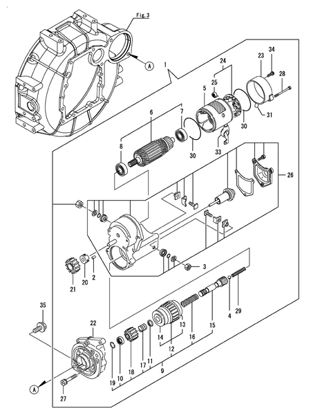 STARTER MOTOR (4TNV84T-BGGQ)