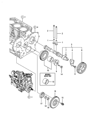 CAMSHAFT & DRIVING GEAR (3TNV88-BGGE) CAMSHAFT & DRIVING GEAR (3TNV88-BGGE)
