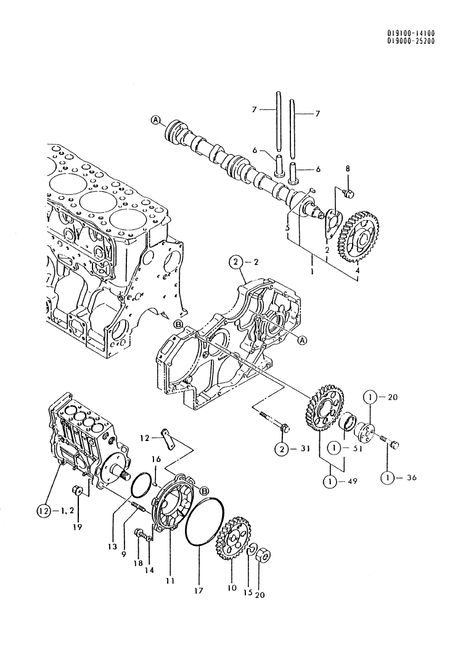 CAMSHAFT & DRIVING GEAR (4TN100TL-NC) CAMSHAFT & DRIVING GEAR (4TN100TL-NC)