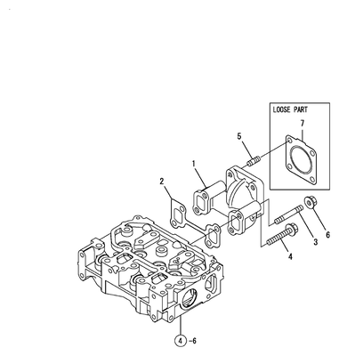 EXHAUST MANIFOLD (2TNV70-HGE) EXHAUST MANIFOLD (2TNV70-HGE)