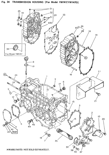 TRANSMISSION HOUSING(YM147(D)) (YM140D) TRANSMISSION HOUSING(YM147(D)) (YM140D)
