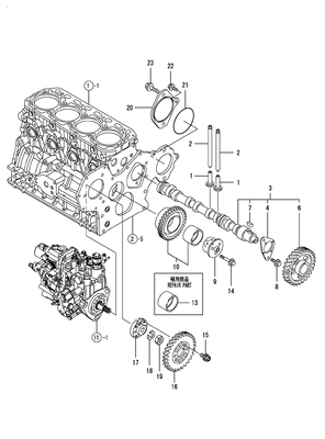 CAMSHAFT & DRIVING GEAR (4TNV88-BDSA3) CAMSHAFT & DRIVING GEAR (4TNV88-BDSA3)