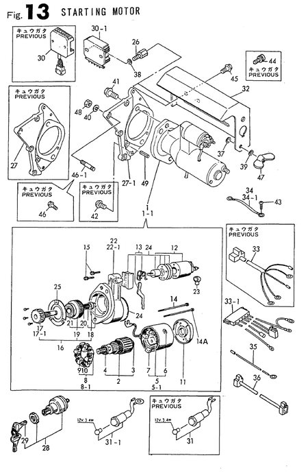 STARTING MOTOR (TF90-H/HSK) STARTING MOTOR (TF90-H/HSK)