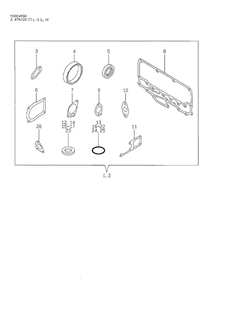 GASKET SET A(CYLINDER BLOCK) (4TN100L-GL) GASKET SET A(CYLINDER BLOCK) (4TN100L-GL)