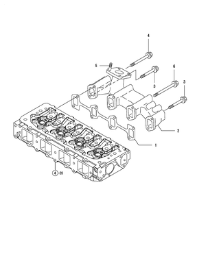 EXHAUST MANIFOLD (4TNV84T-BGGE) EXHAUST MANIFOLD (4TNV84T-BGGE)