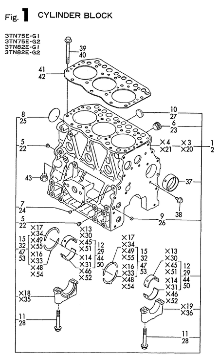 CYLINDER BLOCK(3TN75E/82E) (4TN82E-G1) CYLINDER BLOCK(3TN75E/82E) (4TN82E-G1)