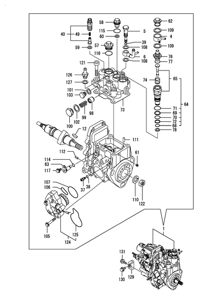 FUEL INJECTION PUMP (3TNV88-BDWL)