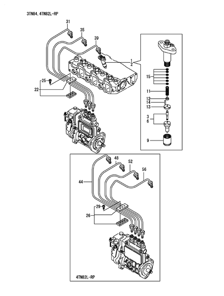 FUEL OIL PIPES (4TN82L-RP)